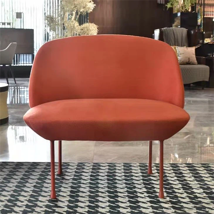 Villa Hotel Red Upholstered Single Sofa
